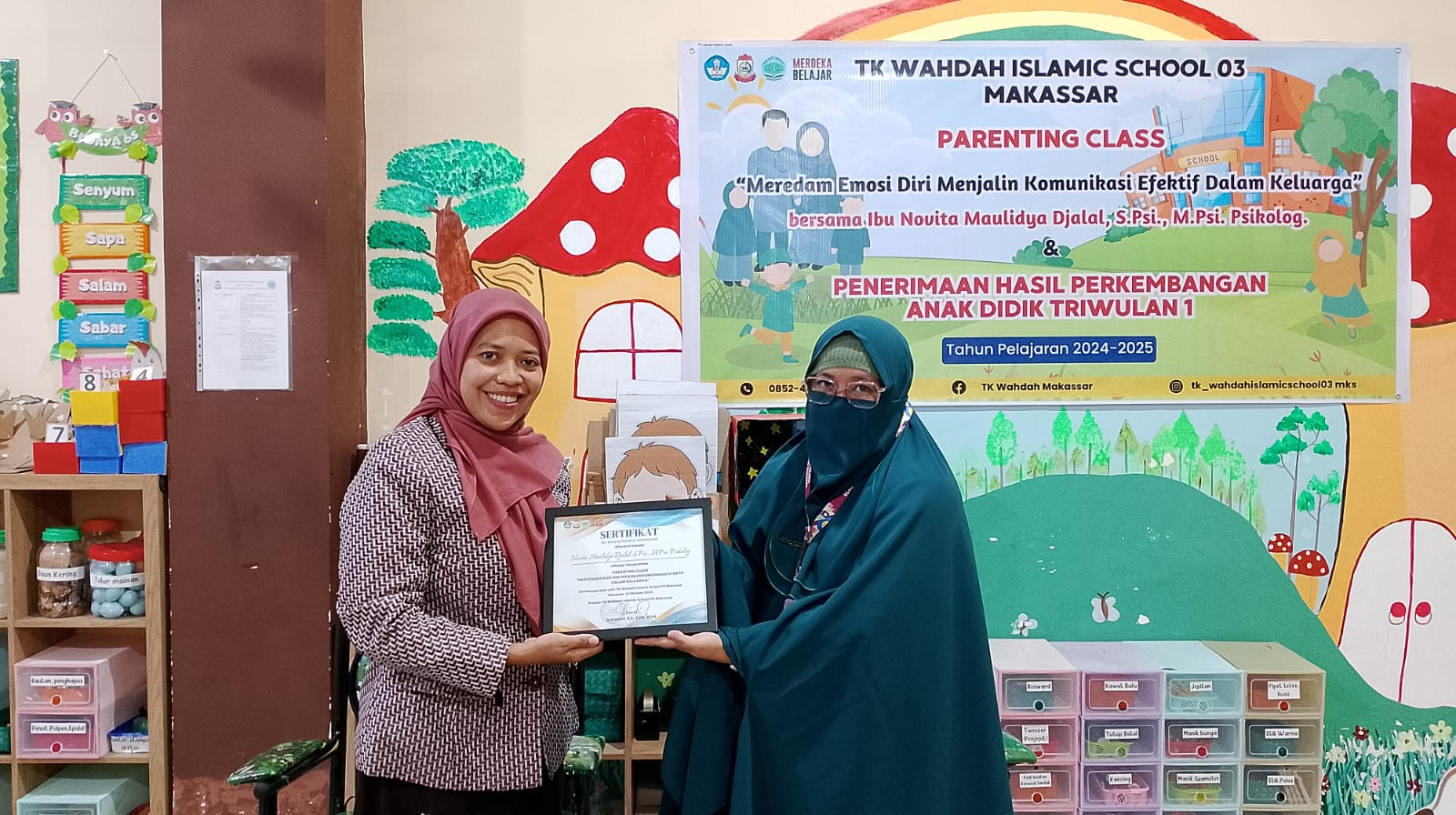 Penerimaan Hasil Perkembangan Anak Didik Triwulan 1 dan Parenting Class